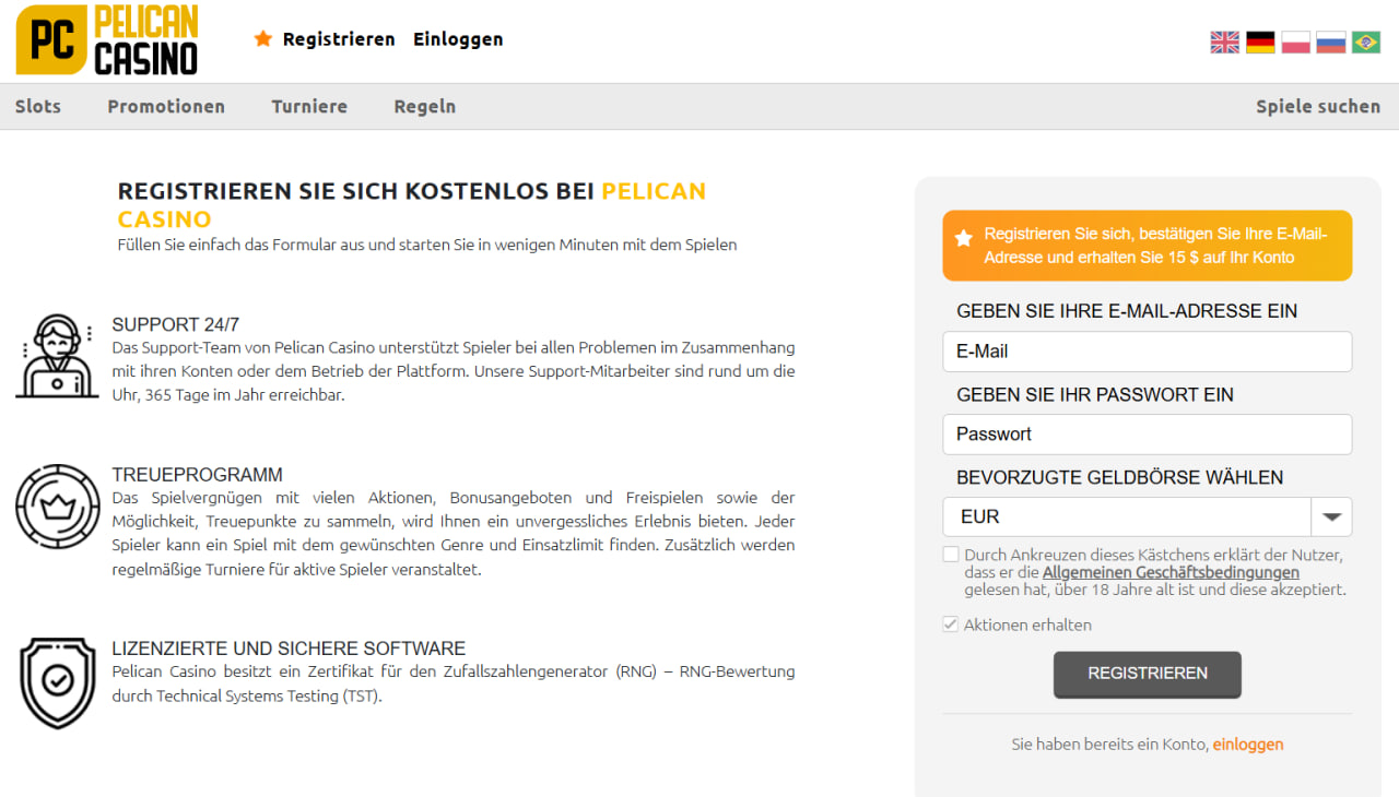 Spielbibliothek Slots Live-Casino